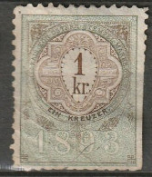 Österreich, Fiskalmarke  Stempelmarke Revenue, Fiscal, Tax 1893 1 Kreuzer  - Fiscaux