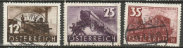 Österreich, Austria  1937 100 Jahre österreichische Eisenbahn. Railroad, Trains Mi. 646-648 Gestempelt.  - Variétés & Curiosités