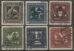 Österreich, Austria  1926 Nibelungensage - Mi.488-493 Complete Issue , Used, Oblitéré - Abarten & Kuriositäten
