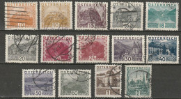 Österreich, Austria  1929 Mi. 498-511 Complete Issue Gestempelt.  - Errors & Oddities