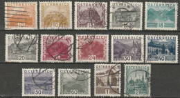 Österreich, Austria  1929 Mi. 498-511 Complete Issue Gestempelt.  - Abarten & Kuriositäten