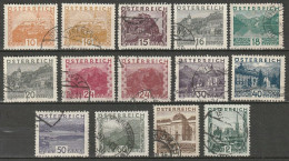 Österreich, Austria  1929 Mi. 498-511 Complete Issue Gestempelt.  - Abarten & Kuriositäten