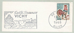 Frankreich / France 1968, Flaggenstempel Vichy, Thermalbad / Centre Thermal - Kuurwezen