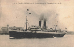 Bateau * Le Paquebot MEKNES , De La Compagnie Générale Transatlantique - Steamers