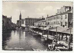 Chioggia - Pescheria Old Postcard Posted 1952 To Switzerland - Taxed - Swiss Postage Due Stamp B230710 - Chioggia