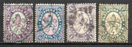 Col33 Bulgarie България 1882 N° 19 à 22 Oblitéré  Cote : 4,50€ - Oblitérés