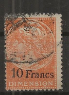 TIMBRES FISCAUX DE FRANCE DIMENSIONS N° 79   10F Orange   Cote 60€ - Andere & Zonder Classificatie