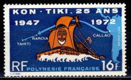 F P+ Polynesien 1972 Mi 156 Kon Tiki - Used Stamps