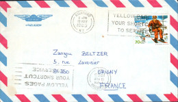 NOUVELLE ZELANDE SEUL SUR LETTRE POUR LA FRANCE 1985 - Covers & Documents