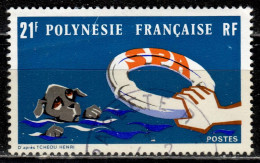 F P+ Polynesien 1974 Mi 177 Tierschutz - Oblitérés