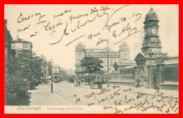 * SCARBOROUGH - Westborough And Station - Gare - Tram - Animée - Series VALENTINE'S - 1906 - Scarborough