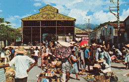 Martinique-Market Place In St. Pierre - Mint Antique Postcard - Polynésie Française