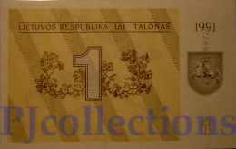 LITHUANIA 1 TALONAS 1991 PICK 32a UNC - Lituania