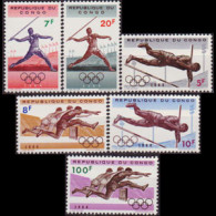 CONGO DR. 1964 - Scott# 492-7 Olympics Set Of 6 No Gum - Nuevas/fijasellos