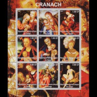 ZAIRE 2001 - Sheet-Cranach Paintings MNH - Andere & Zonder Classificatie