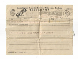 Telegram Telegrama From Tetuan Spanish Morocco Via Madrid To Lisbon Telegrafos Lisboa Portugal 1949 Rare Item - Covers & Documents