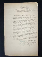 DOCUMENT MAIRIE / CHIDRAC PUY DE DOME 1900 / CREATION DU BUREAU TELEGRAPHIQUE DE SAURIER - Manuscrits
