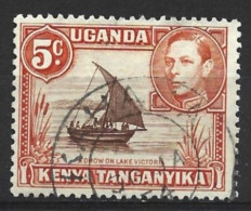 Kenya, Uganda & Tanzania 1950. Scott #68a (U) Dhow On Lake Victoria - Kenya, Oeganda & Tanzania