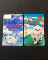 Mint USA UNITED STATES America USACard Prepaid Phonecard, Singapore Taisei International Coin Conven,Set Of 2 Mint Cards - Sammlungen