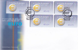 Portugal Stamps -  2002 ATM  - A MOEDA DA EUROPA - EURO COIN  - First Day Cover - FDC