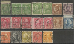 USA 1926/28 Prexies Rotary Stamps  Perf.11x10.5 Cpl 11v Set SC.#632/42 VFU Incl. C1+c2 From BKLT 2+2, 3+3 Pairs !!! - Années Complètes