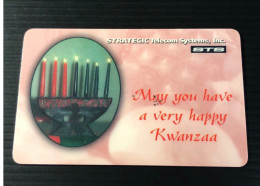 USA UNITED STATES America STS Collection Prepaid Telecard Phonecard, KWANZAA, Set Of 1 Card(Mintage 500) - Verzamelingen