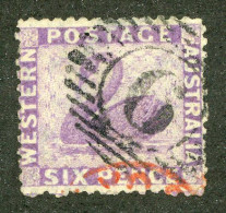 4872 BCx W. Australia 1861 Scott 28 Used (Lower Bids 20% Off) - Used Stamps
