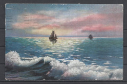 United States, WI, Milwaukee, Lake Michigan, Sailing At Twilight,1939. - Milwaukee