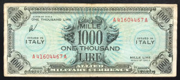 1000 AM LIRE SERIE BILINGUE A....A 1943 RARO Mb+ LOTTO 4411 - Allied Occupation WWII