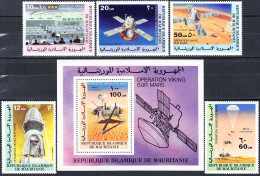 MAURITANIA 1977, SPACE, COMPLETE MNH SERIES With BLOCK In GOOD QUALITY, *** - Mauritanie (1960-...)