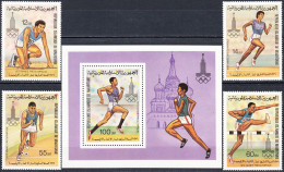 MAURITANIA 1979, SPORT, SUMMER OLYMPIC GAMES In MOSCOW, COMPLETE MNH SERIES With BLOCK In GOOD QUALITY, *** - Mauritanie (1960-...)