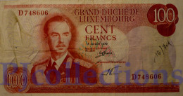 LUXEMBOURG 100 FRANCS 1970 PICK 56a VF W/GRAFFITI - Luxemburgo