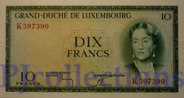 LUXEMBOURG 10 FRANCS 1954 PICK 48a UNC - Luxemburgo