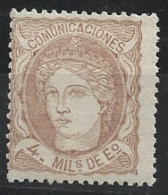 ES0104-L3655-TTAN.Spain.Espagne.GOBIERNO  PROVISIONAL .Alegorias.1870.(Ed 104**) Sin Charnela.MAGNIFICO - Unused Stamps