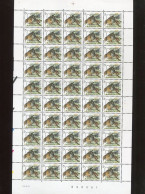 Belgie PRE833 2426 Buzin Volledig Vel FULL SHEET Vogels Birds Oiseaux MNH Plaatnummer 1 16/9/1991 OCB 500€ - 1981-1990