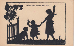 AK - M. Ernst - Scherenschnitt - Shilhuette - Alles Neu Macht Der Mai 1920 - Silhouettes