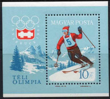 JEUX OLYMPIQUES HIVER INNSBRUCK / 1964 HONGRIE Bloc # 46 ** / COTE 12.50 EURO (ref 6275e) - Invierno 1964: Innsbruck