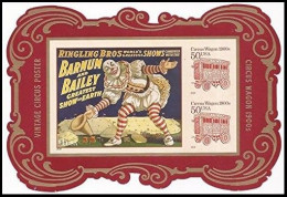 ETATS UNIS VERINIGTE STAATEN USA 2014 M/S VINTAGE CIRCUS SOUVENIR NODIECUTS IMPERF MNH MI BL66BB SC 4905c YT F4711 - Nuovi