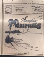 USA V-MAIL 1944 TO SALISBURY SEASONS GREETINGS PALMERA PALM TREE - Gallinacées & Faisans