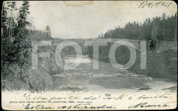 CIRCA 1904 STAMP PHOTO POSTCARD BRIDGE NEAR GRAND CANYON YELLOWSTONE USA - San Francisco