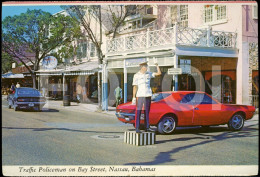 POSTCARD POLICE NASSAU BAHAMAS CARTE POSTALE AMERICAN USA CARS VOITURES - Bahamas