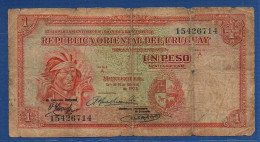 URUGUAY - P. 28d – 1 Peso 1935 Circulated G/VG S/n 15426714 - Uruguay