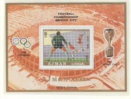 AJMAN Perforated Block Mint Without Hinge - 1970 – Mexico