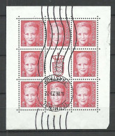 DENMARK Dänemark Königin Queen Margrethe 5.50 DKr As Complete Sheet Kleinbogen O - Blocks & Sheetlets