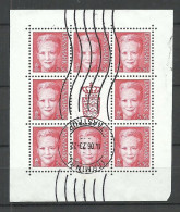 DENMARK Dänemark Königin Queen Margrethe 5.50 DKr As Complete Sheet Kleinbogen O - Blocks & Kleinbögen