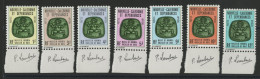 NOUVELLE CALEDONIE SERVICE N° 14 à 20 Neufs Sans Charnière ** (MNH) Signés De L'artiste Pierrette Lambert TB - Dienstzegels