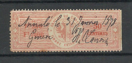 SCHWEIZ Switzerland O 1878 Canton De Genève Timbre Estampillé Revenue Tax Steuermarke - Revenue Stamps