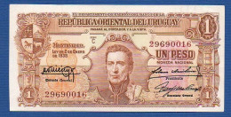 URUGUAY - P. 35b – 1 Peso 1939 XF/aUNC, S/n 29690016 - Uruguay