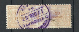 SCHWEIZ Switzerland O 1887 Canton De Genève Timbre Estampillé Revenue Tax Steuermarke - Revenue Stamps