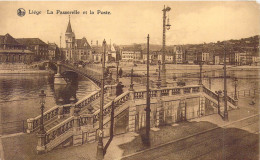 BELGIQUE - LIEGE - La Passerelle Et La Poste - Carte Postale Ancienne - Lüttich